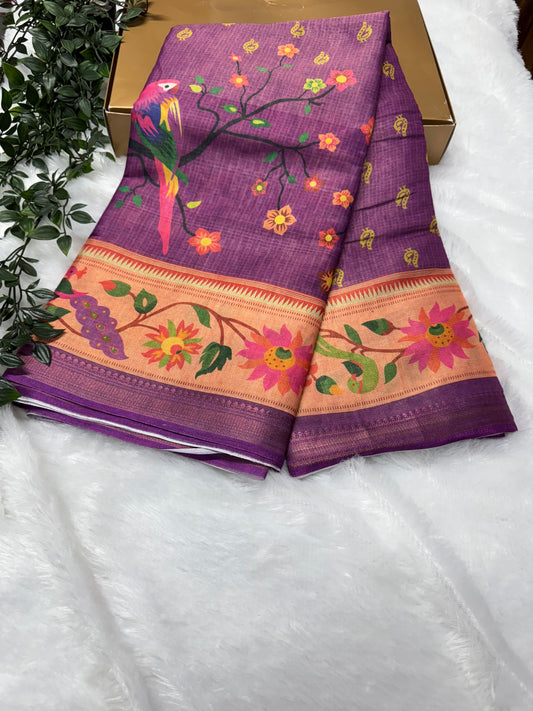 Banarasi tissue Paithani-SRS1017D