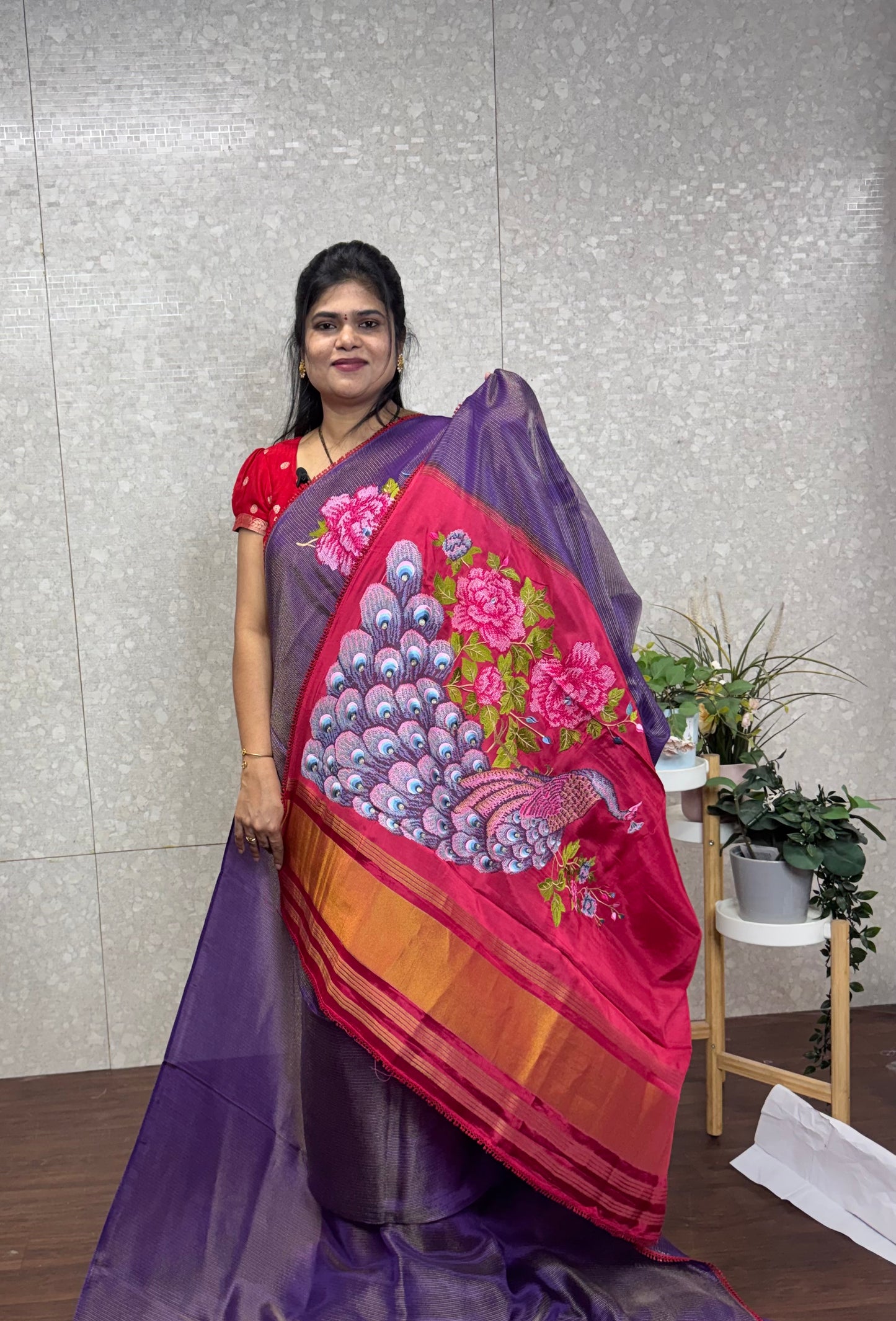 Designer tissue Georget sarees-SR1196C