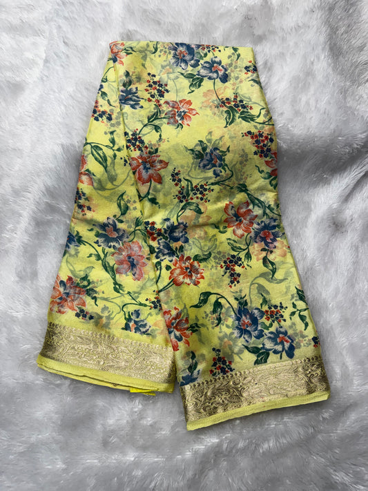 Chinnon floral print saree-SR1236i