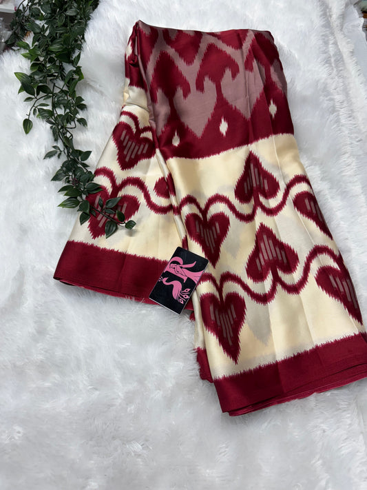 Modal silk Ajrakh sarees-SR1056C