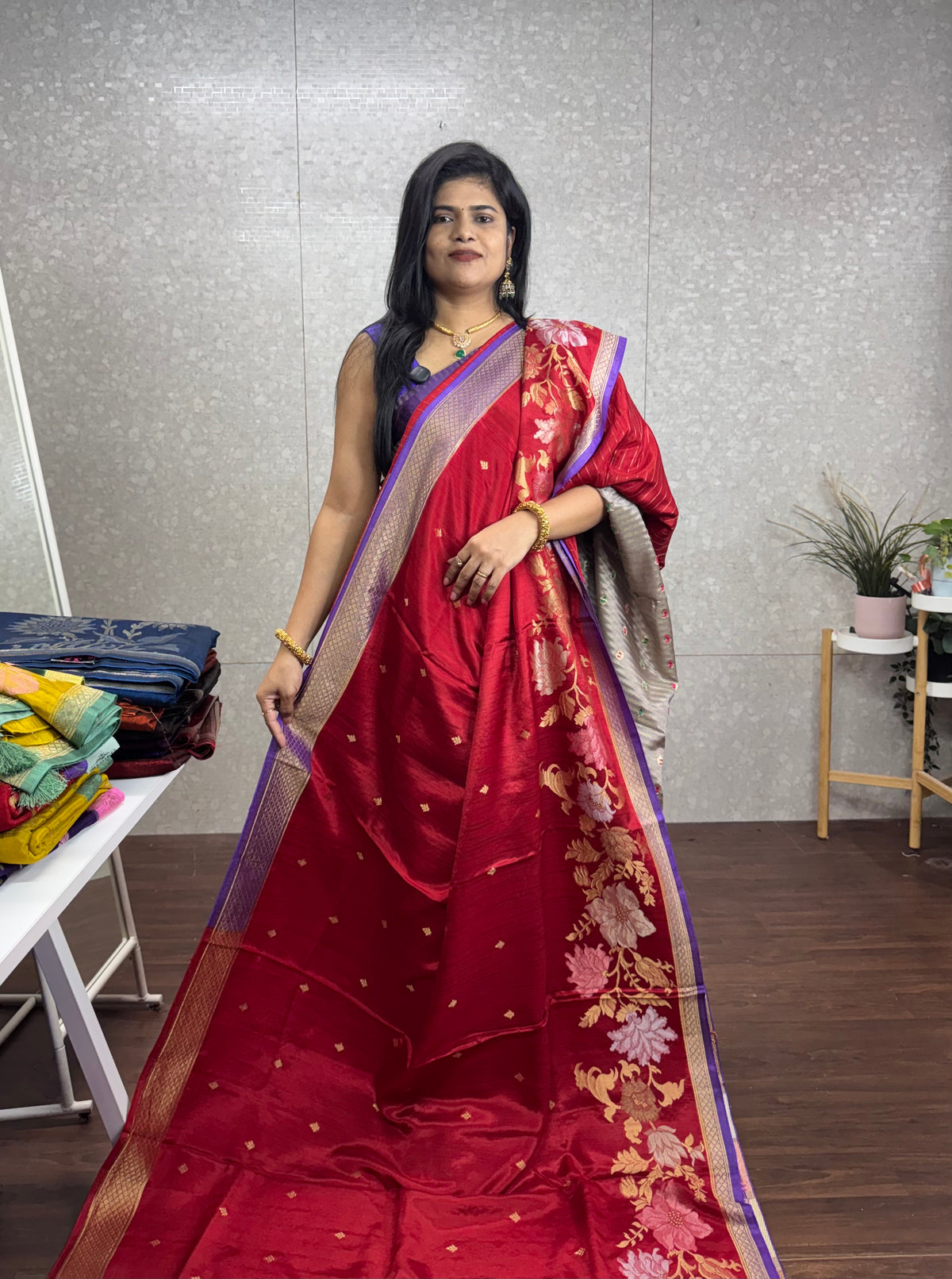 Handloom Matka silk sarees-SR1313