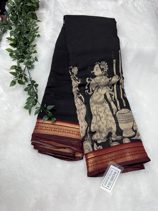 Mushru silk Kalamkari-SR1035B