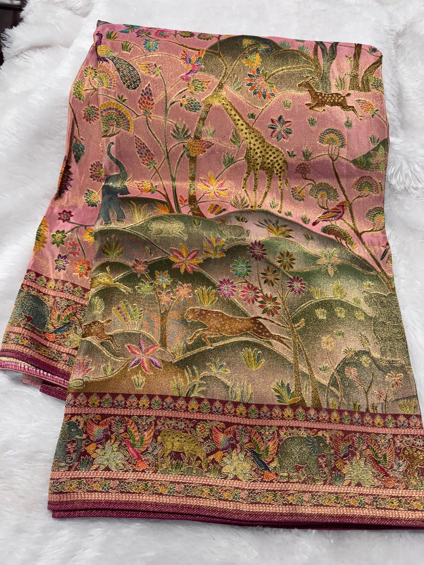 Pure pashmina saree-SR1270I
