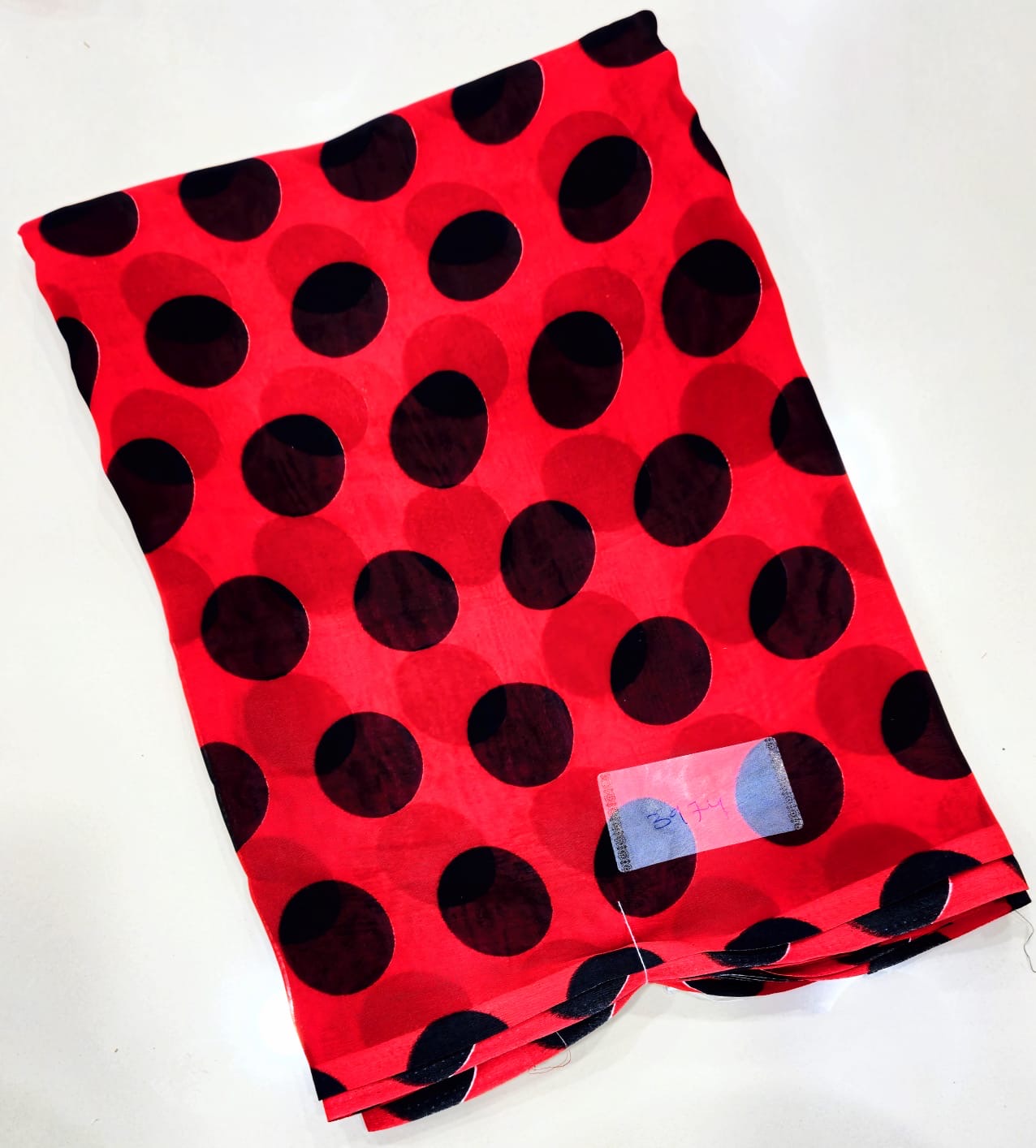Georget polka dot saree-SR1221B