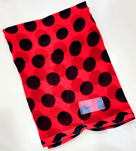 Georget polka dot saree-SR1221B