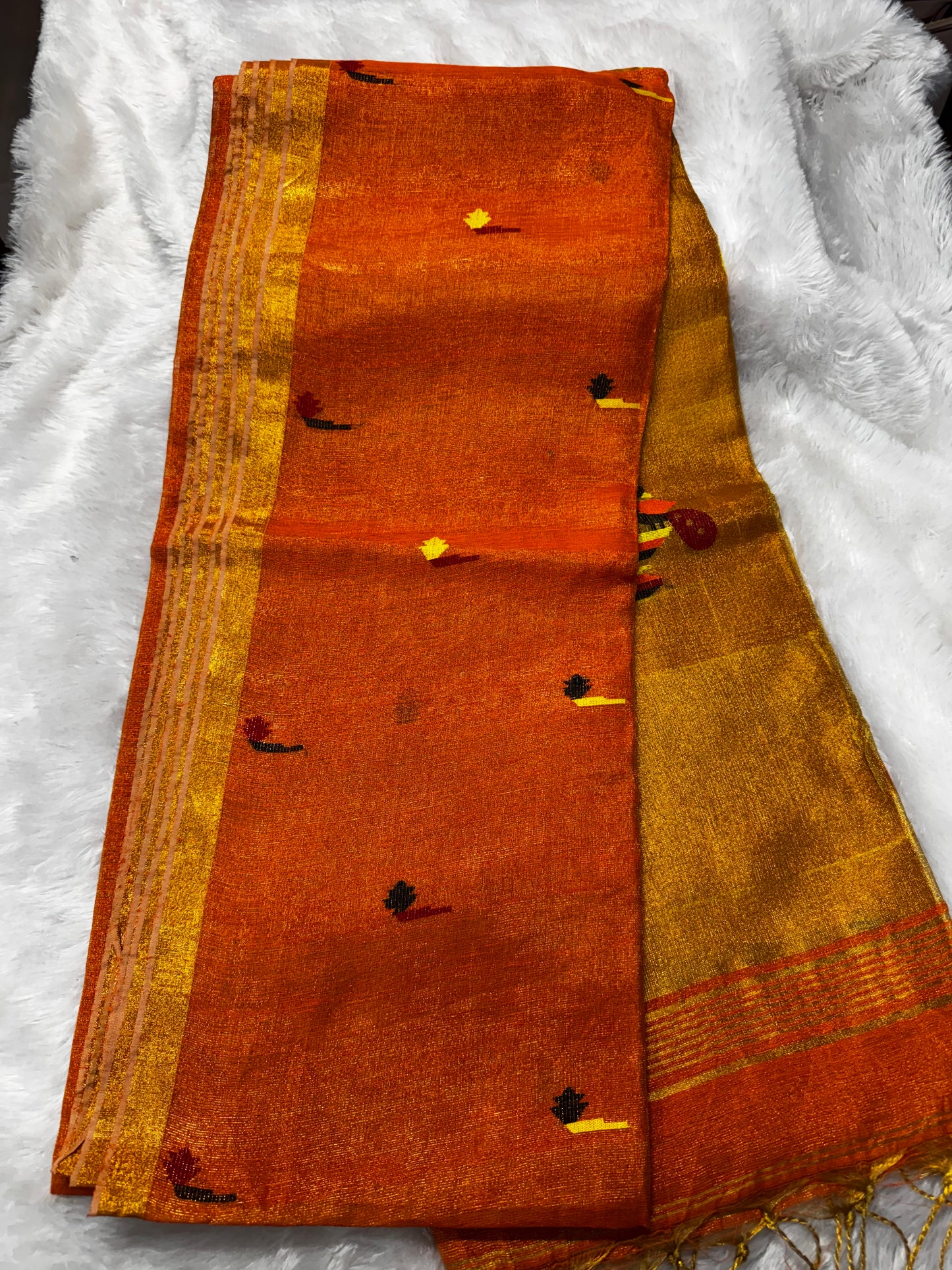Linen tissue paithani saree-SR1224N