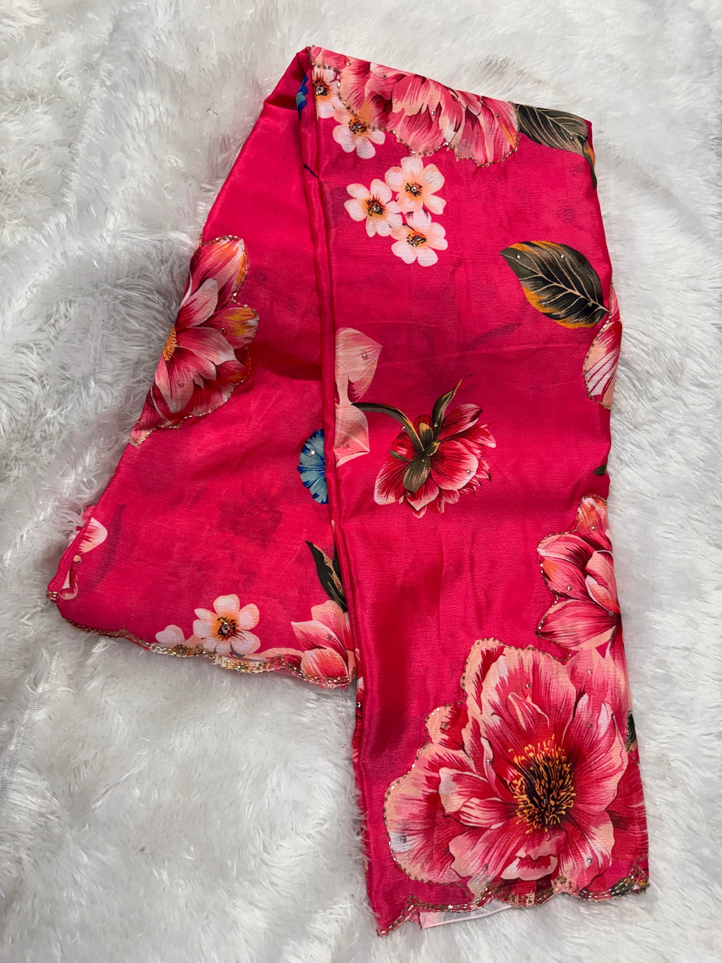 Chinnon floral cocktail sarees-SR1254D