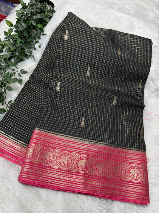 Vintage checks Mysore Georget -SR1174K