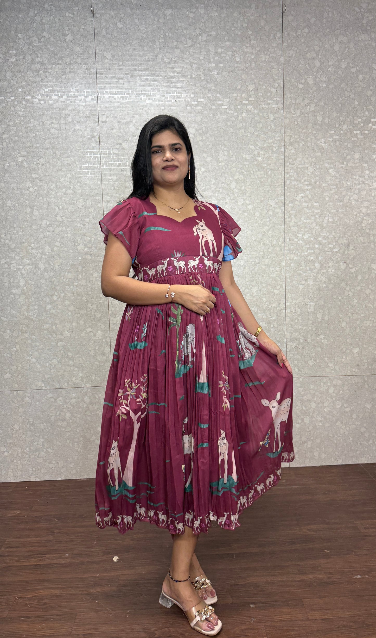 Chanderi Frocks-SR1002F