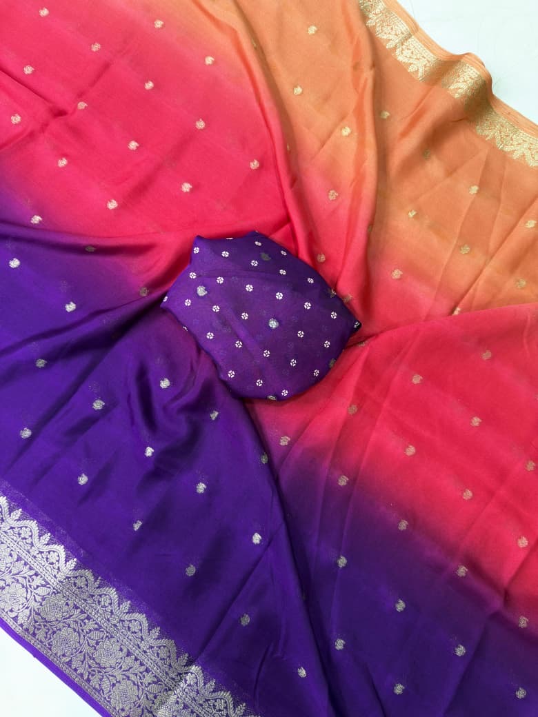 Crepe silk ombré saree-SR1213C
