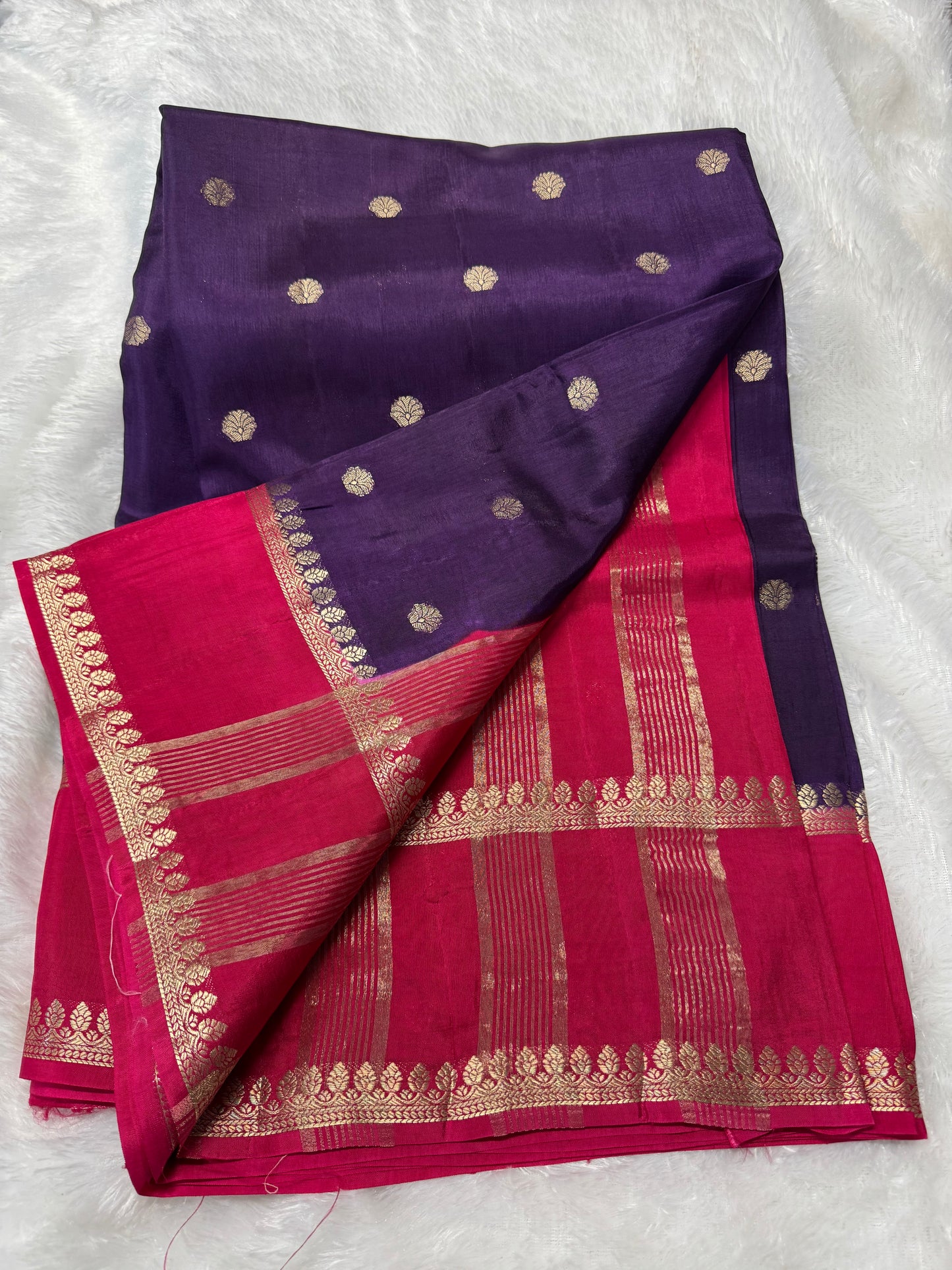 Russian silk vintage saree-SR1176C