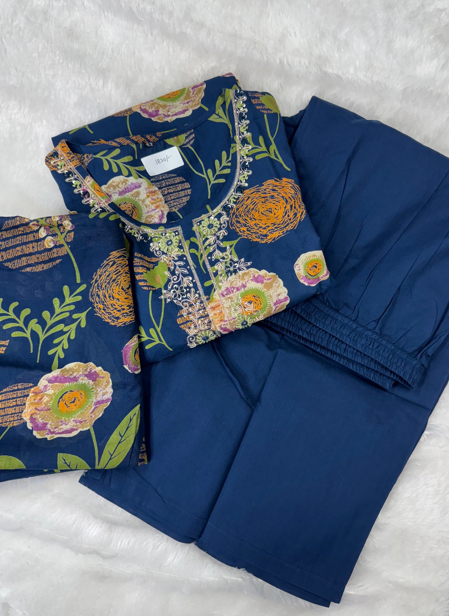 Jaipur cotton embroidery suit-SRSP013B