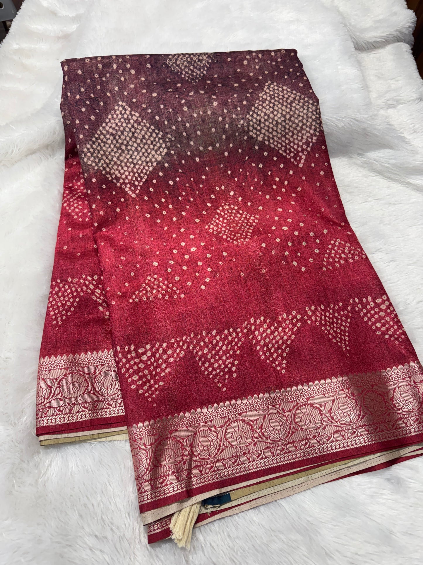 Viscose Tassar Fusion saree-SR1207A