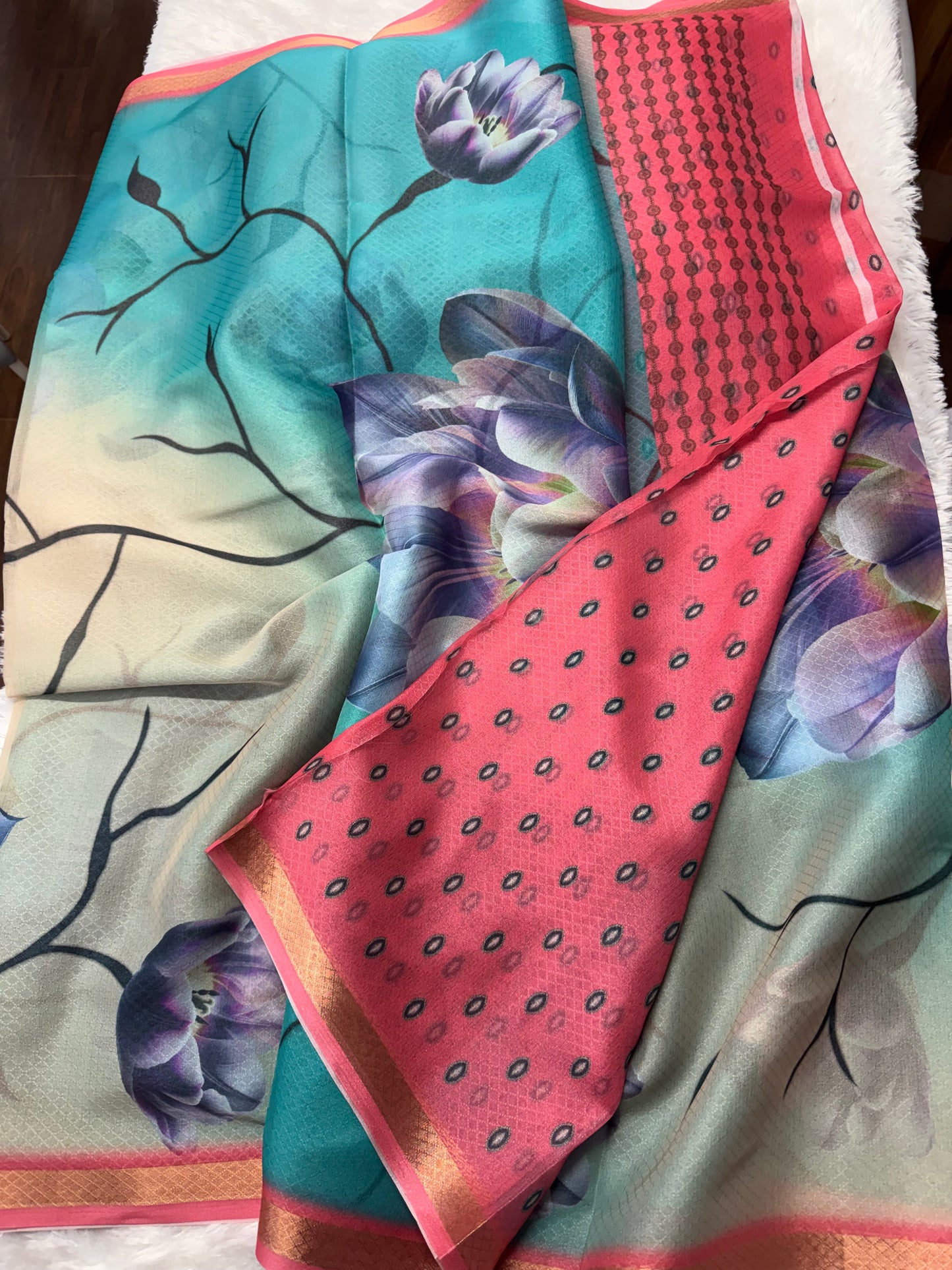 Fancy Georget saree-SR1188C