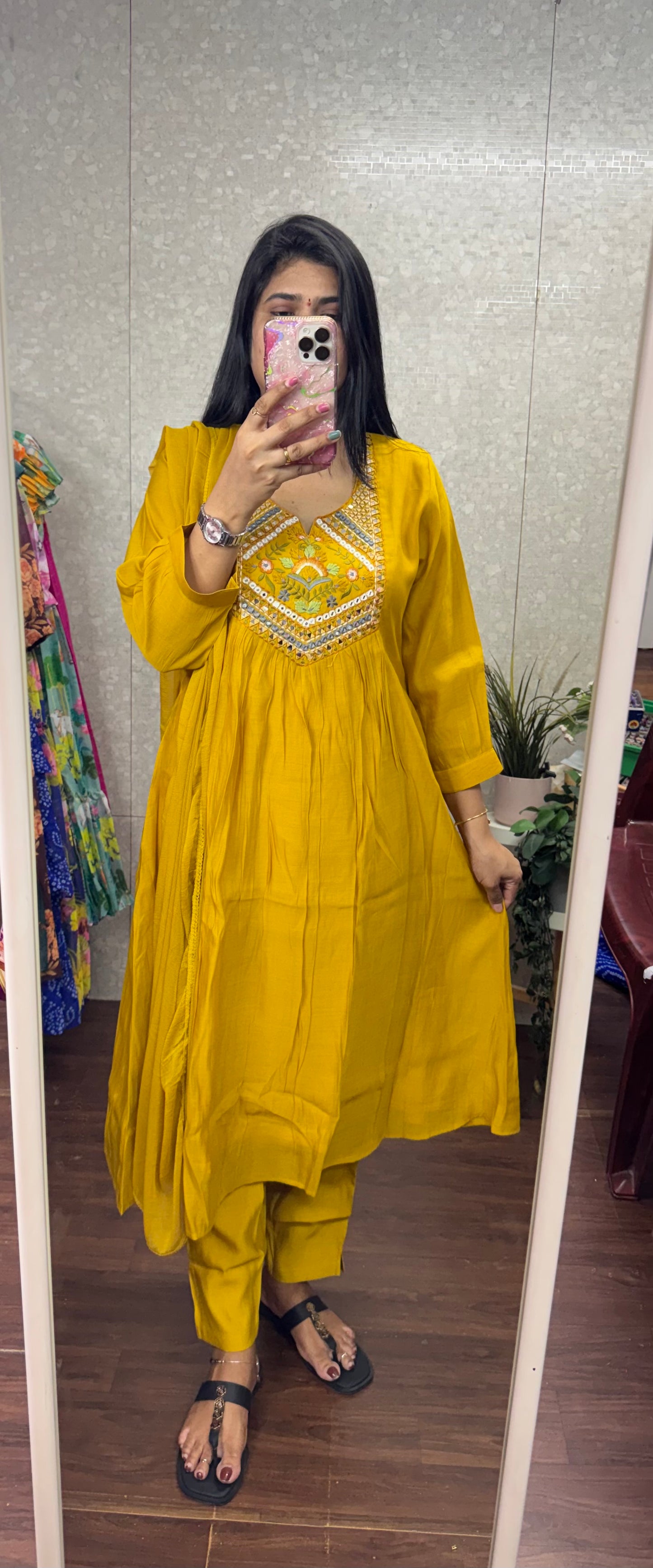 Pure Mulchanderi suit-SRS059E