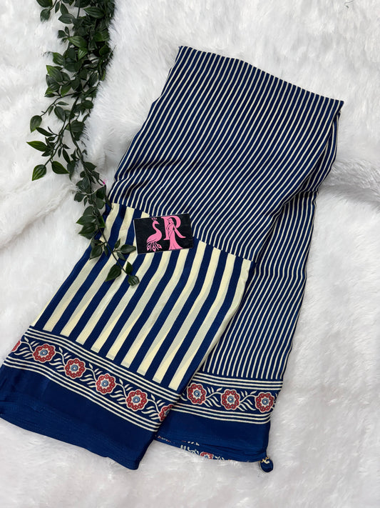Ajrakh saree-SR1061E