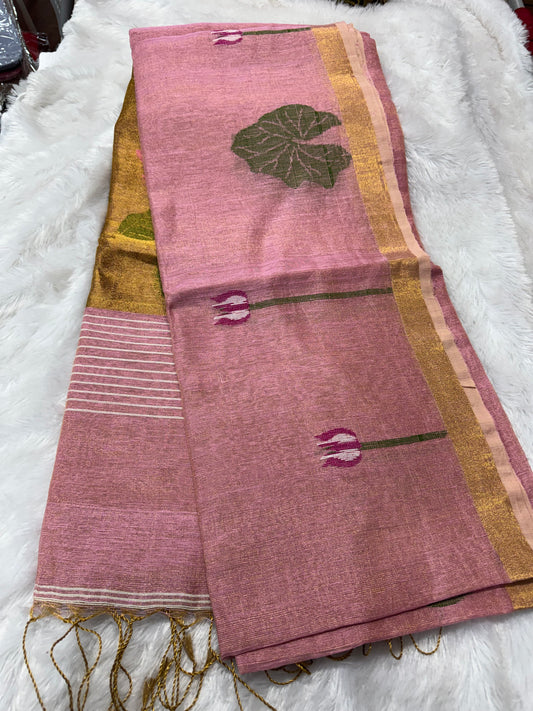 Linen tissue saree-SR1215D