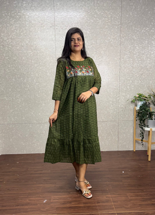 Hakoba embroidery frocks-SRF2005B