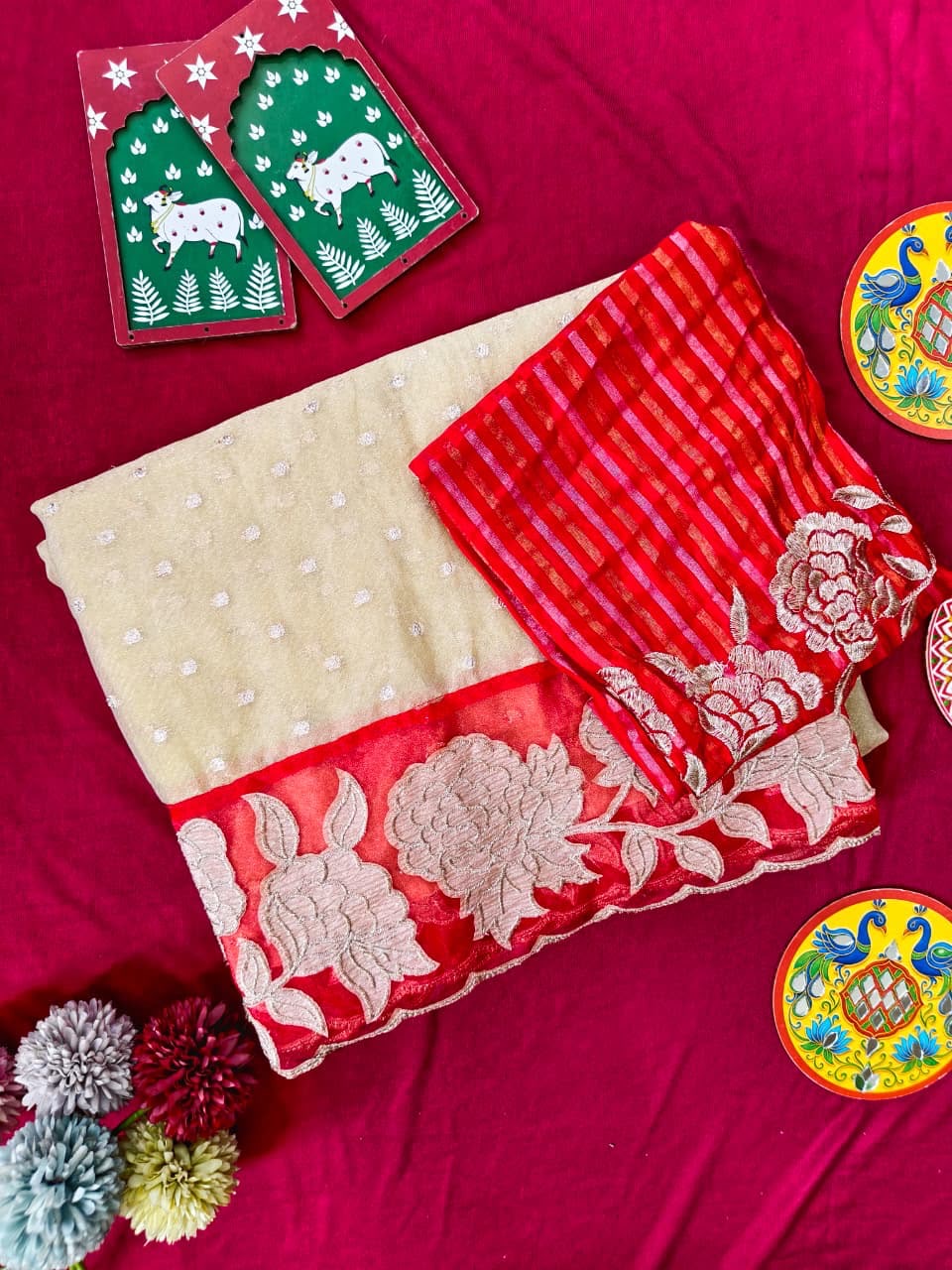Zari Tissue saree-SR1258