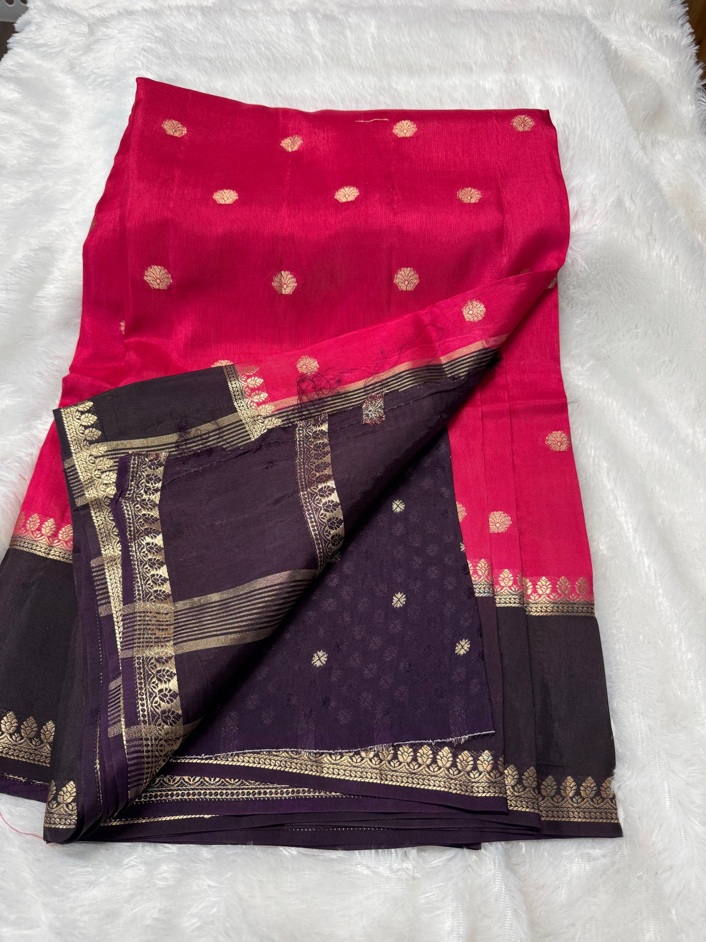 Russian silk vintage saree-SR1176A