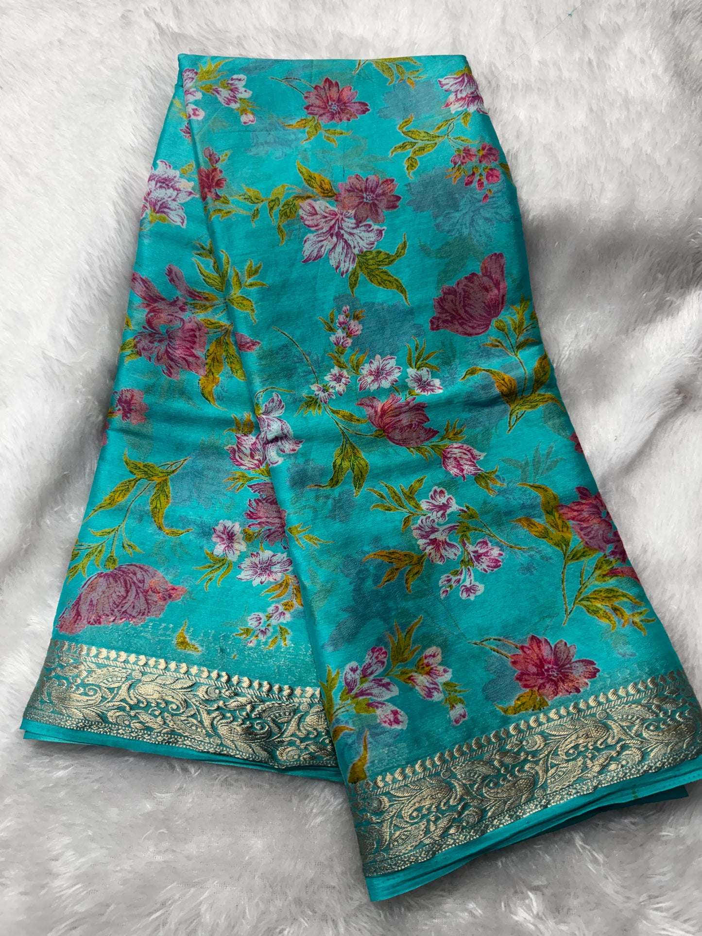 Chinnon Floral print saree-SR1236A