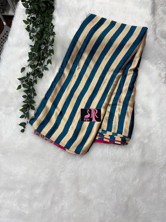 Ajrakh saree-SR1059A