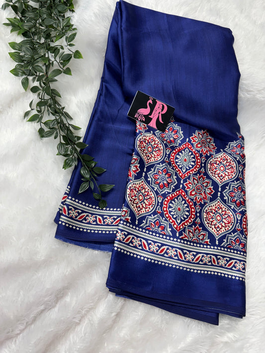 Ajrakh saree-SR1070G