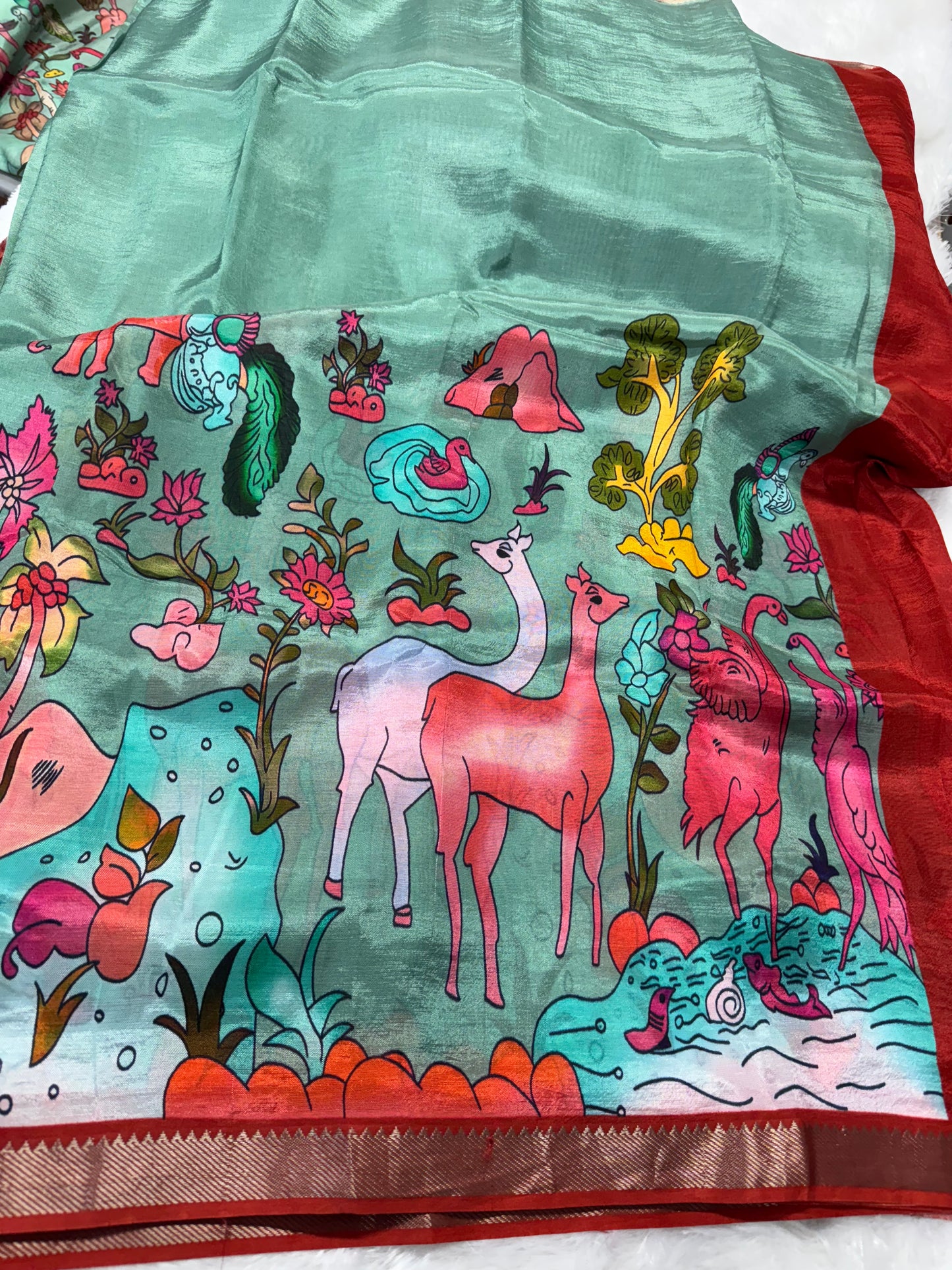 Mangalagiri pattu Kalamkari-SR1102H