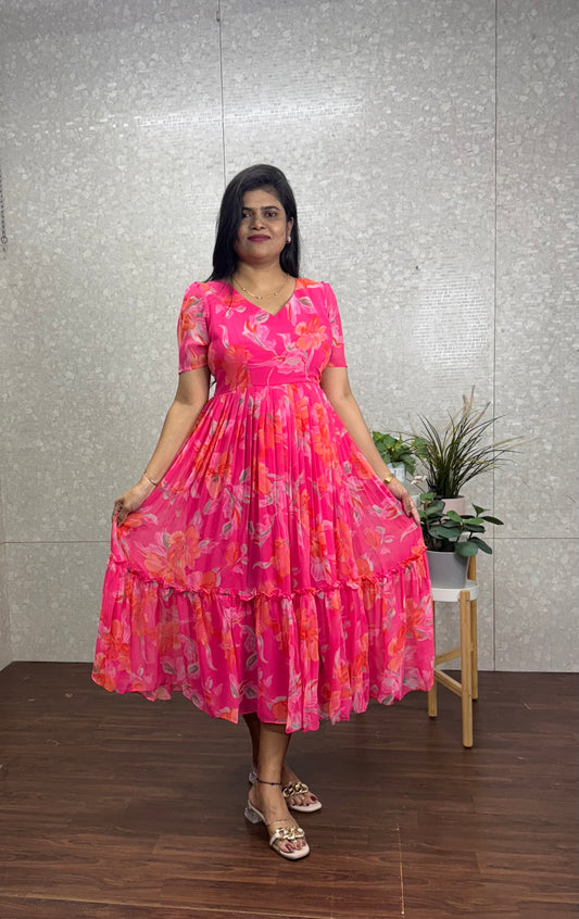 Floral Georget frocks -SRF1040