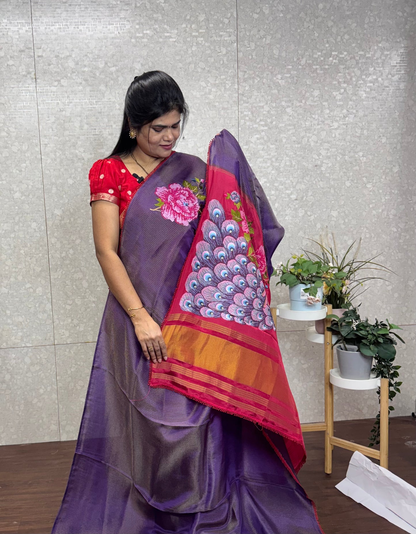 Designer tissue Georget sarees-SR1196C