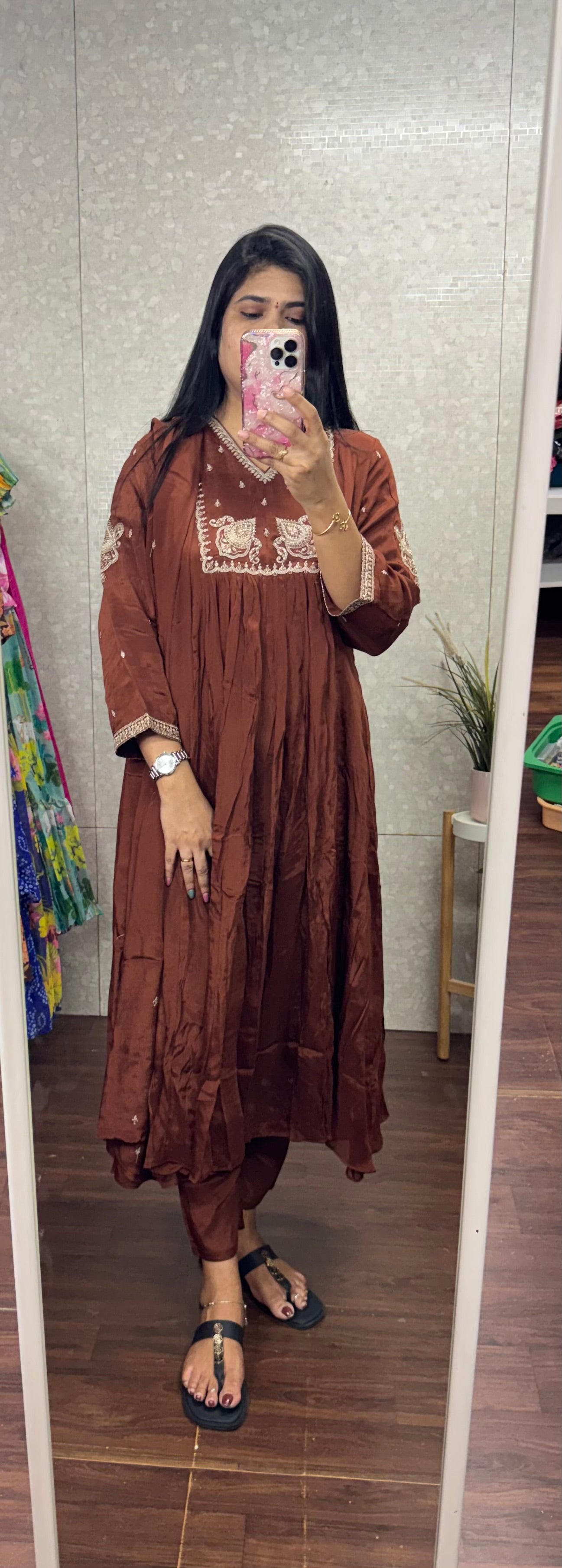 Pure chinnon handwork suit-SRS059C