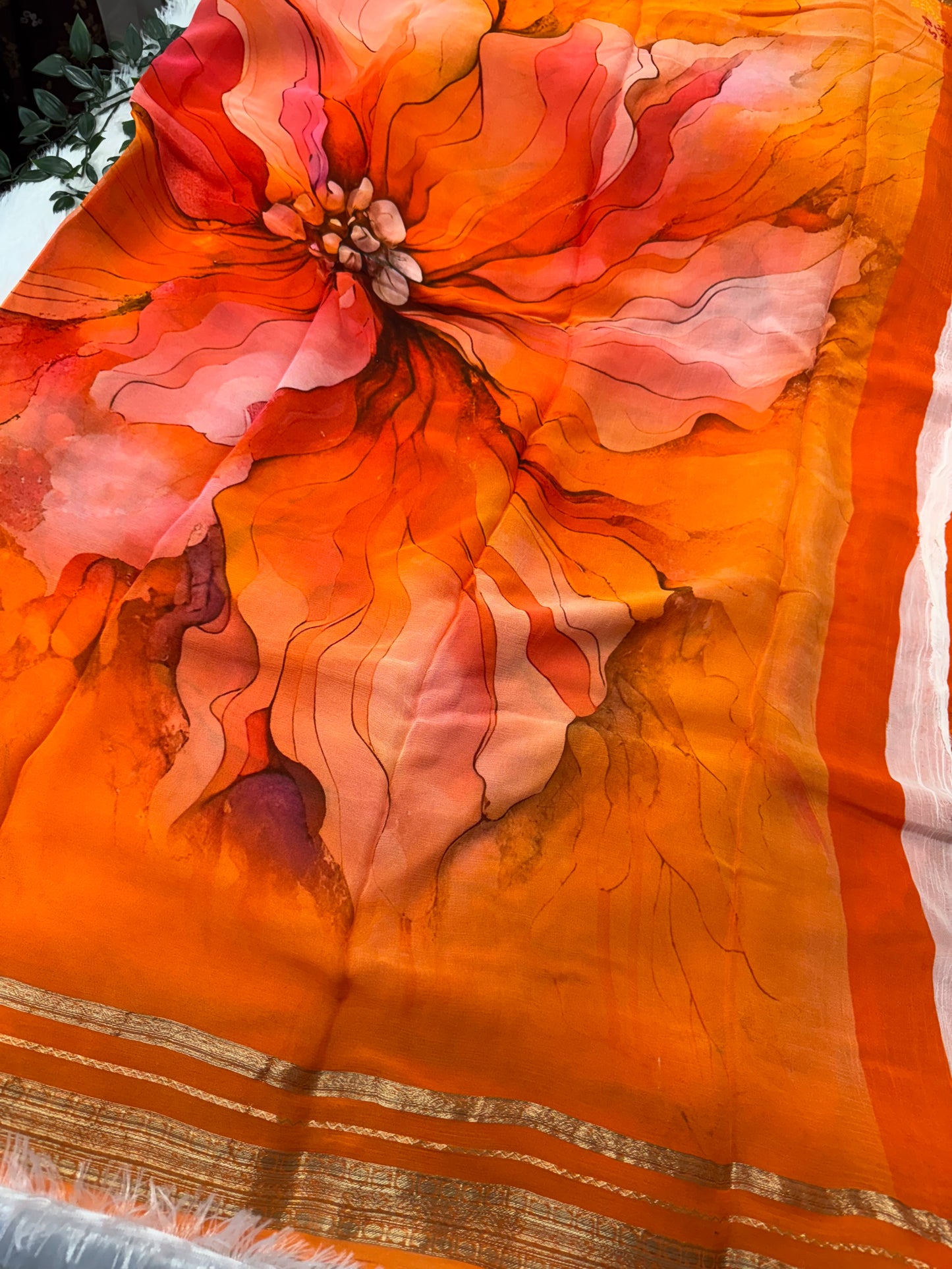 Pure chiffon digital print saree-SR1150H