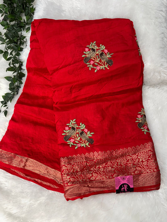 Russian silk saree-SR1129C