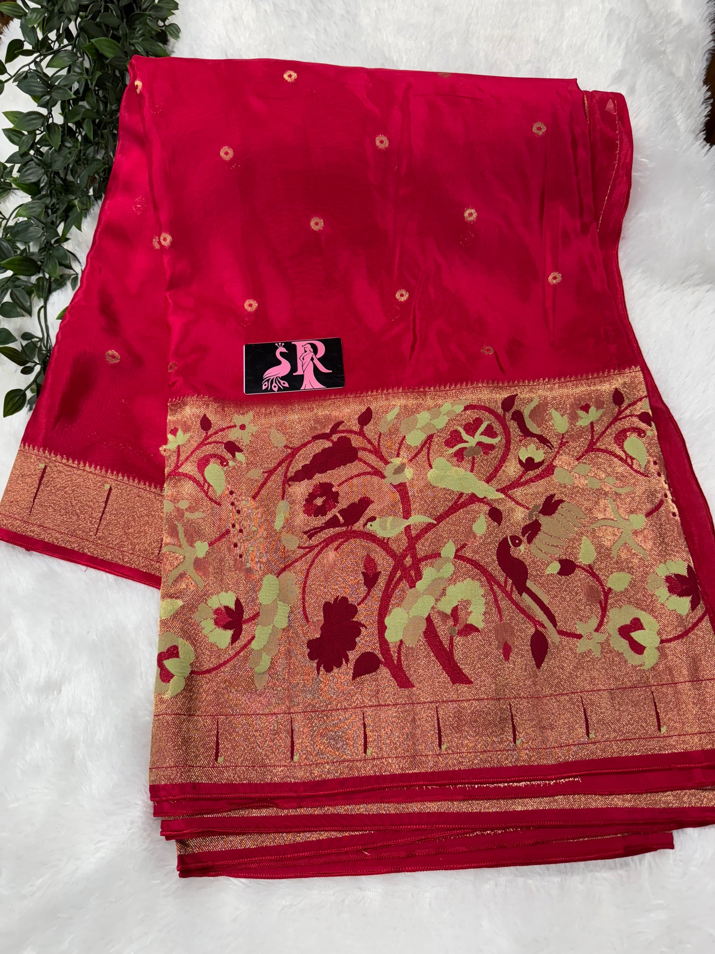 Green Apple silk Paithani-SR1078C