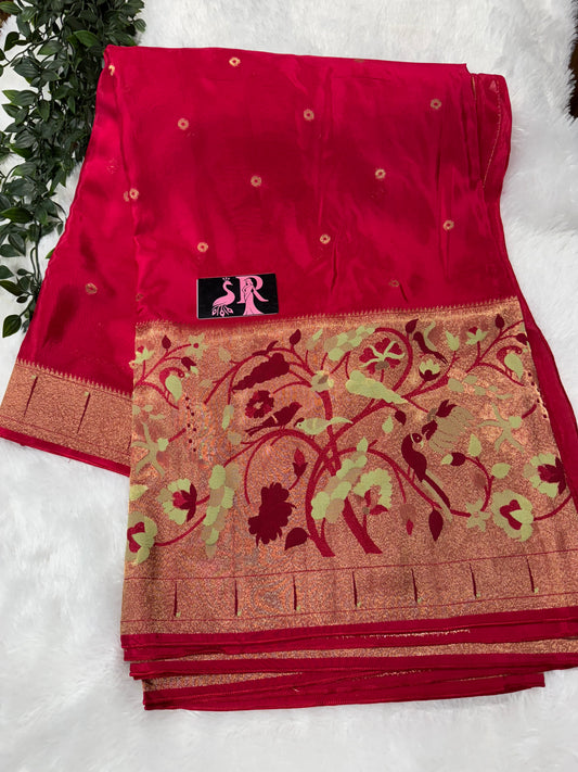 Green Apple silk Paithani-SR1078C