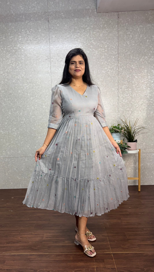 Kota embroidery frock-SRF1028C