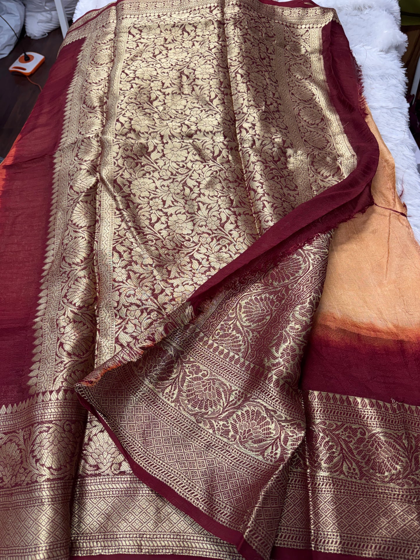 Viscose crepe saree-SR1243