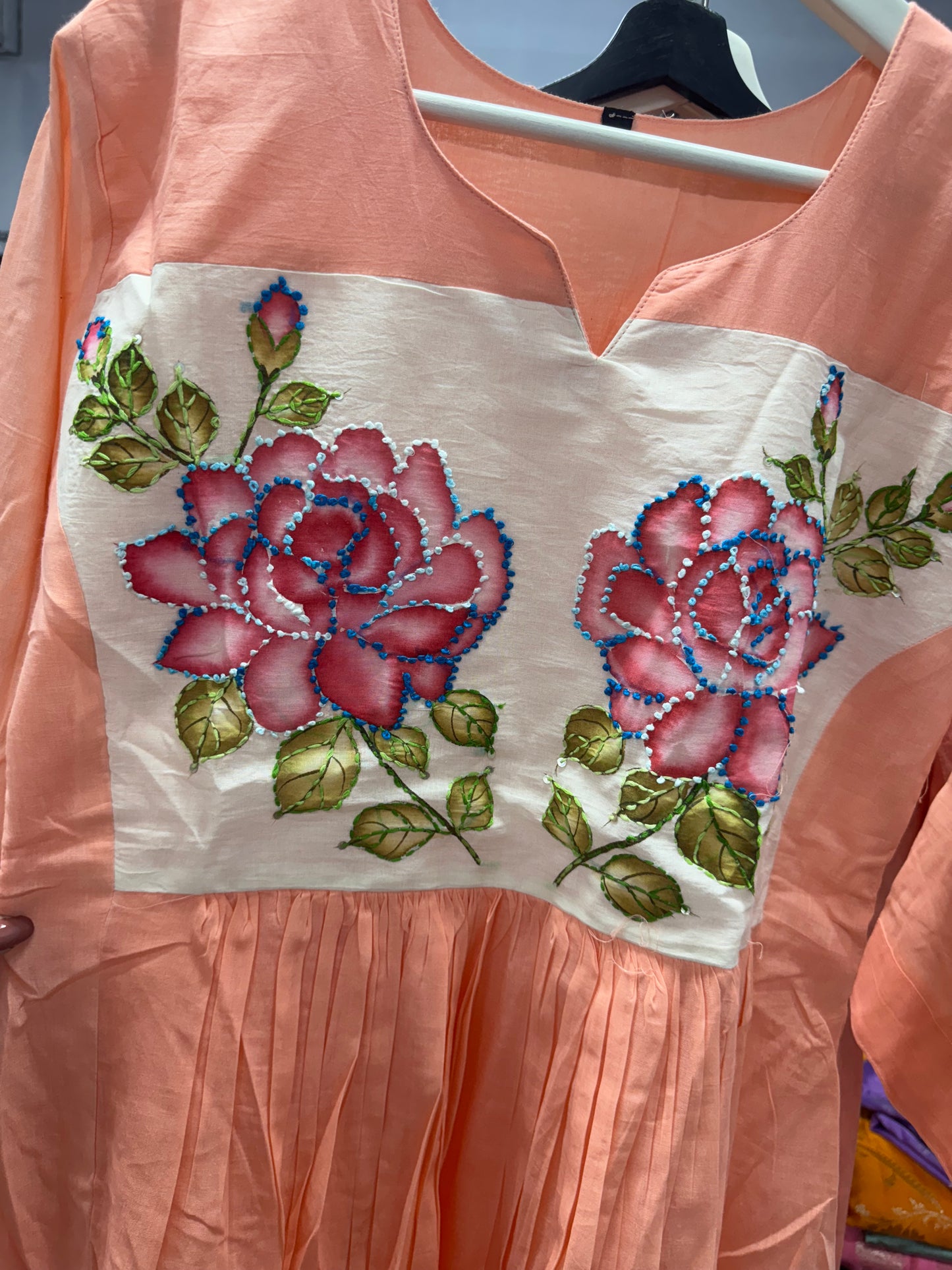 Pure mulmul cotton frock-SR2004