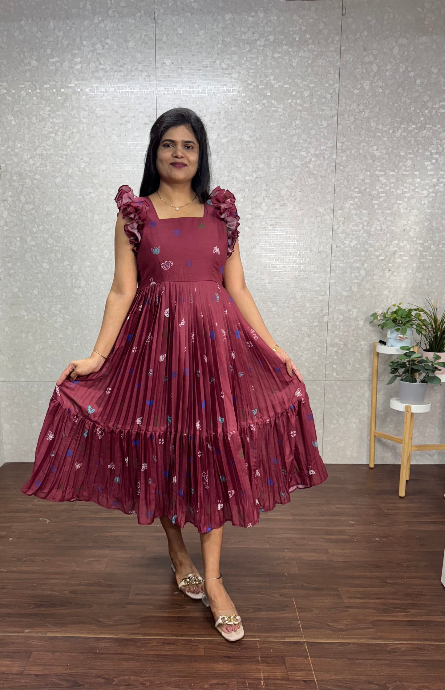 Chanderi Frock-SRF1017B