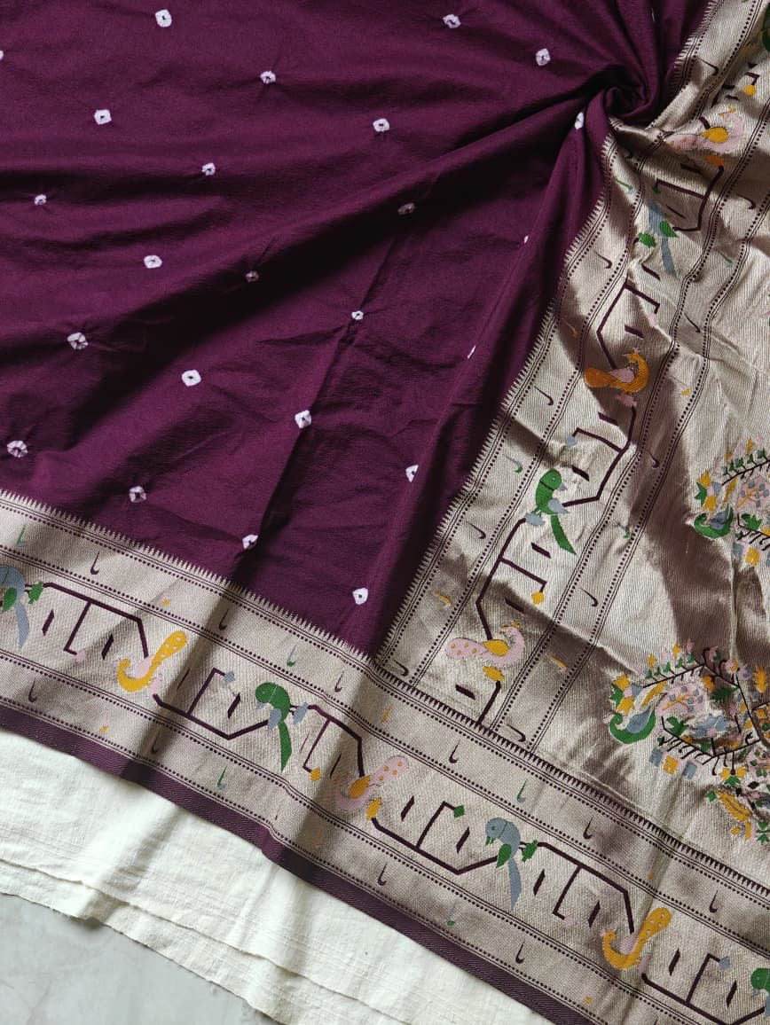 Pure tussar Georget Paithani-SRP400B