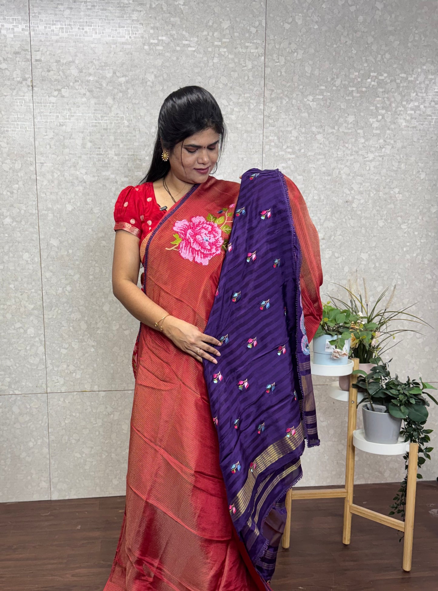 Designer tissue Georget sarees-SR1196B
