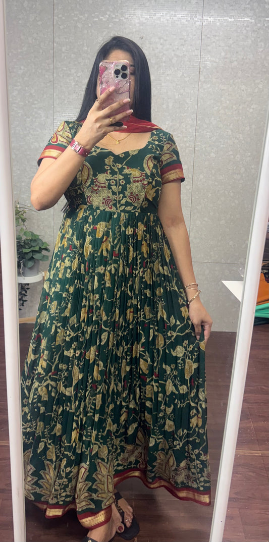 Georget Kalamkari anarkali-SRA022B
