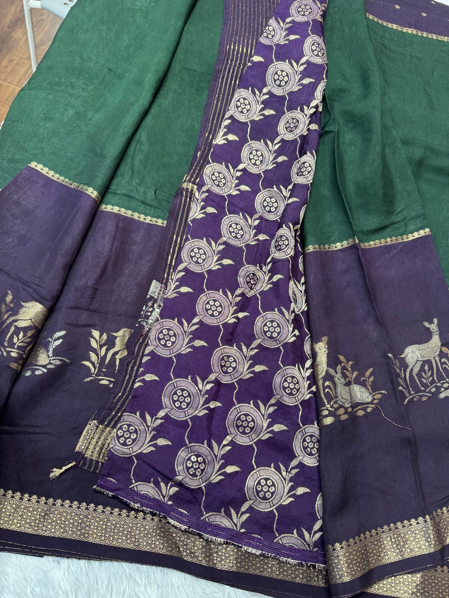 Mysore dola crepe silk saree-SR1159B
