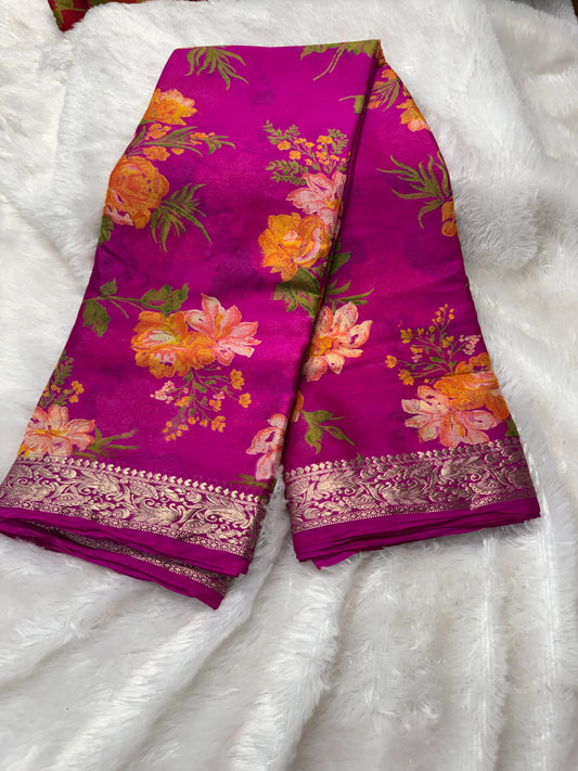 Chinnon floral saree-SR1229T