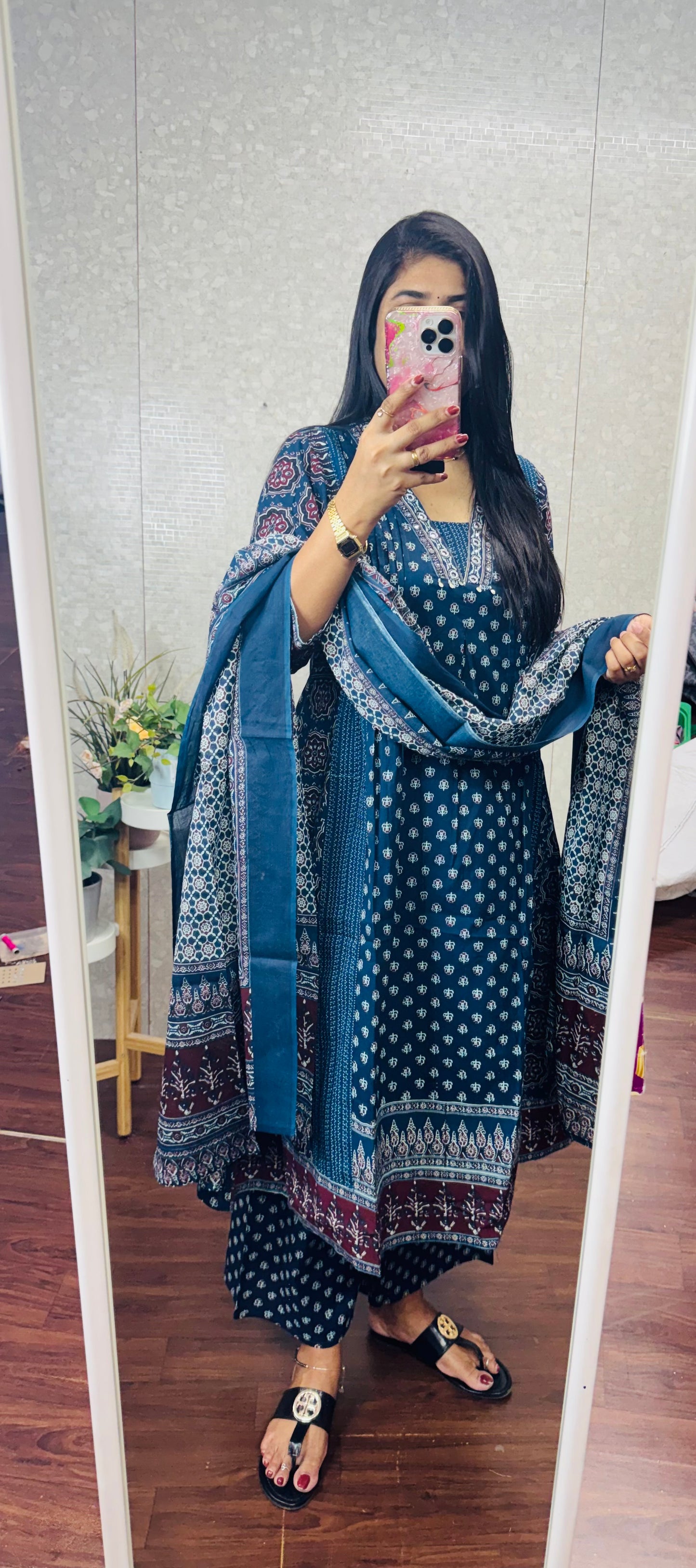 Jaipur cotton Ajrakh Suit-SRS053A