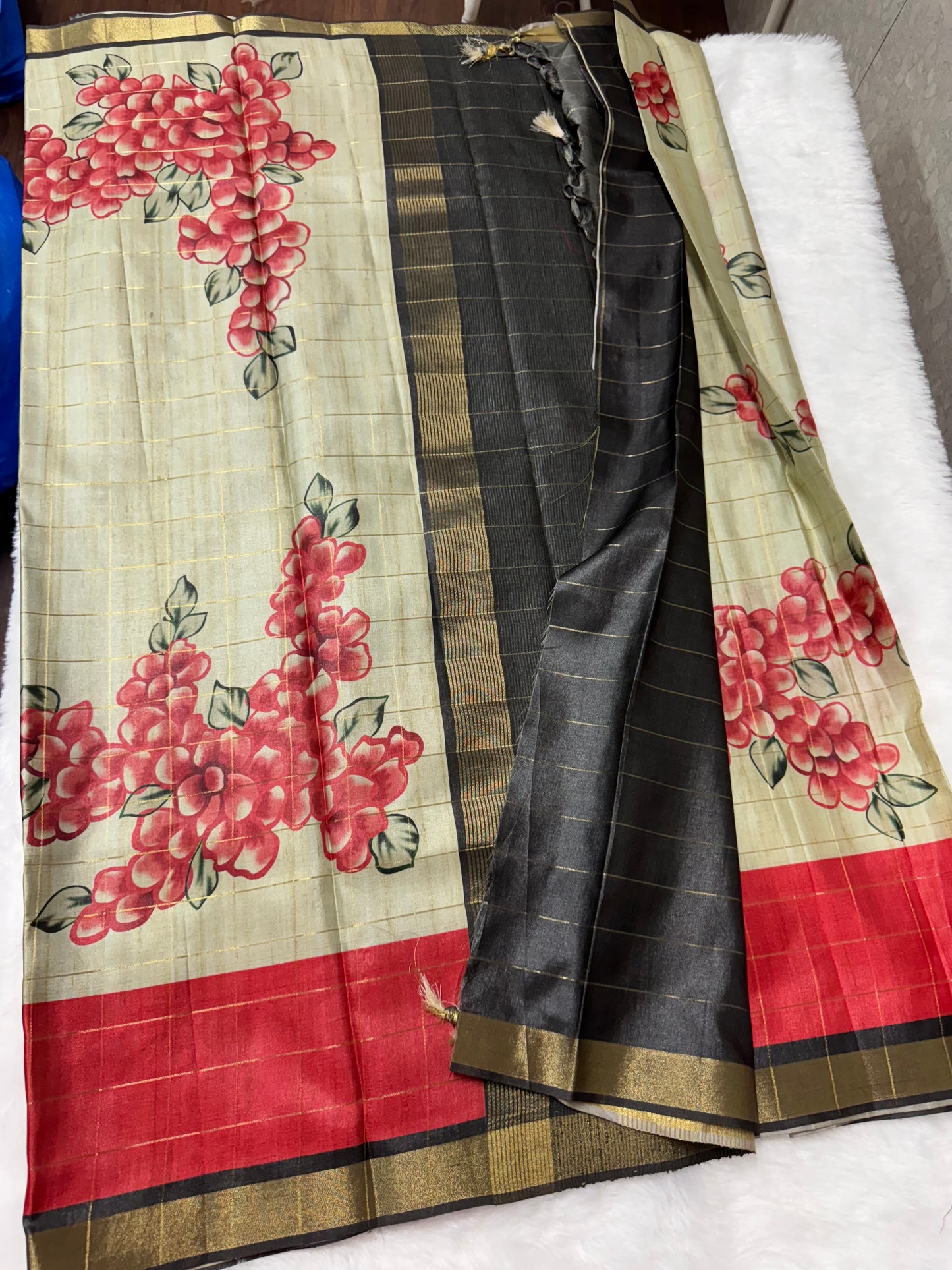 Korean Tassar Saree