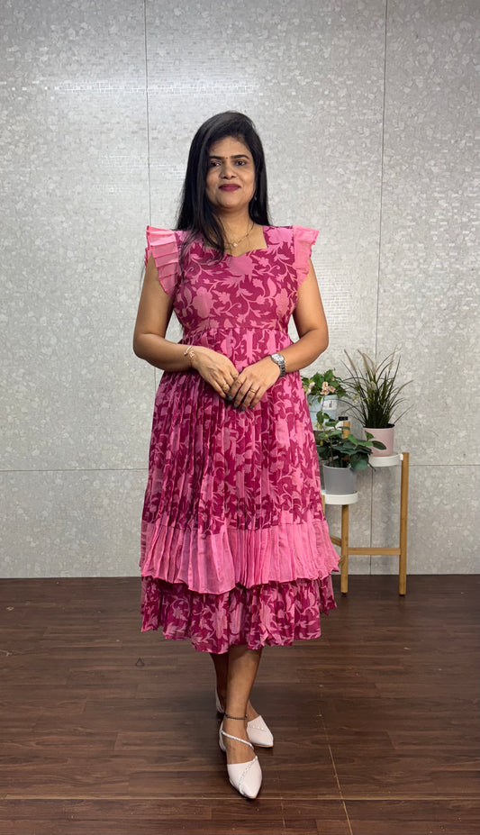 Mul Chanderi frock-SRF1026D