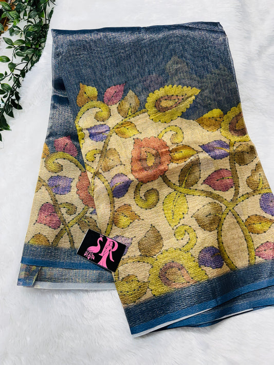 Crush Kota Kalamkari saree-SR1089E