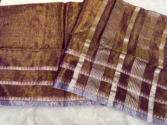 Linen tissue saree-SR1205A