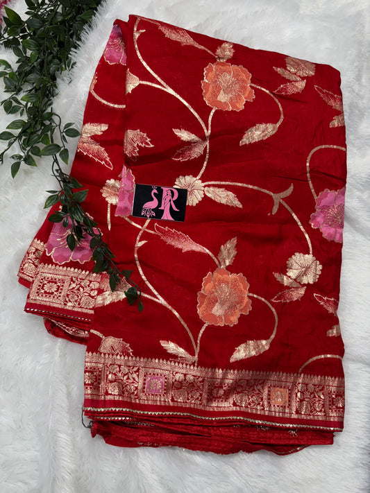 Soft mushru fancy saree-SR1093F